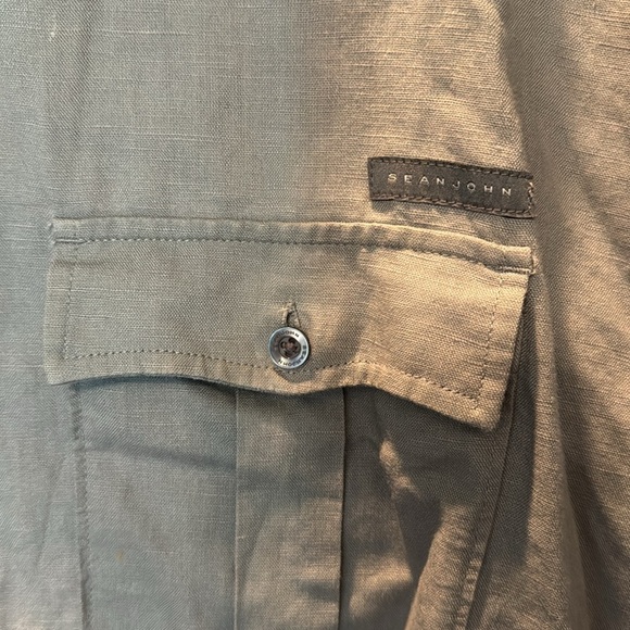 Sean John Gray Men's shirt sleeve button down 3XL - Picture 2 of 12